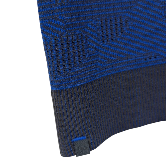 Lululemon Swiftly Breathe Long Sleeve Tee Vented Camo Graphite Cerulean Blue - Picture 6 of 8